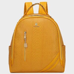 Tote&Carry Signature Commuter Backpack in Mustard‎ NWOT